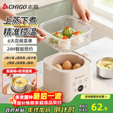 志高（CHIGO）煮蛋器 蒸蛋器  智能定时自动断电温泉蛋机 煮鸡蛋神器溏心蛋茶叶蛋 2025款小型蒸锅早餐一体机