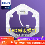 飞利浦（PHILIPS） led吸顶灯芯盘板条片改装圆形方形节能灯替换环形蝴蝶灯管 六边形14W白光【替换32W环管】 吸顶灯灯芯