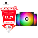 利民（thermalright）TL-C12C-S X3 黑色argb12cm机箱幻彩低噪风扇ARGB 4PIN PWM 1550转速 三连包