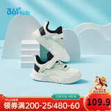 361° 跑鞋运动鞋秋冬男女童(3-12岁)革面防风跑鞋 羽毛白 33 