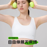 集姻束胸衣裹胸运动内衣缩胸防下垂大胸显小学生套头款 云白 M