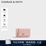 CHARLES&KEITH经典菱格链条小方单肩斜挎包包女包生日礼物圣诞礼物CK2-70160131 粉红色Pink 小包