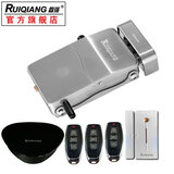 睿强防盗锁隐形遥控锁855电子门锁 家用五金智能锁大门锁电池 855+3个遥控+自动上锁+手机控制