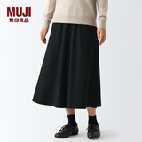 MUJI MUJI  女式 弹力 起毛 喇叭裙 半身长裙秋冬季 简约风BEK40C2A 黑色 XS