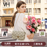 VANESSA HOGAN VH女包山茶花信封包秋冬小众老花链条包女士单肩斜挎包圣诞礼物