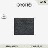 个乐经典羊皮短款钱包手工真皮多卡位卡夹卡包情侣礼物 经典黑（小男孩）