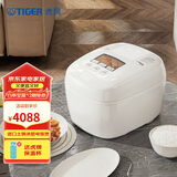 虎牌（TIGER）电饭煲Pro 智能压力IH 日本进口土锅涂层压力电饭煲4-5人丝光白 5LJPT-H18C 