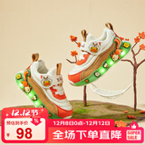 B.Duck小黄鸭童鞋儿童运动鞋冬季男女童灯鞋保暖发光二棉鞋3045米桔29