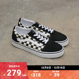 万斯范斯官方 Ward黑白棋盘格街头风拼接女鞋板鞋 黑白棋盘格 39