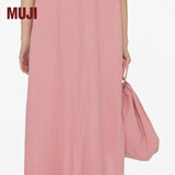 MUJI IDEE 简易收叠巾着包 YD25CC1S 购物袋多巴胺 烟熏粉色 长25x宽16x高27㎝