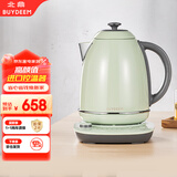 北鼎（Buydeem）电热水壶便携式家用便携式烧水壶全自动一体炫彩304不锈钢调温高颜值热水壶热电水壶 K740C浅杉绿