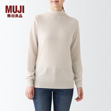 MUJI女式 天竺 可水洗 半高领毛衣 长袖针织衫  BAG14A2A 淡黄色 XS 150/76A