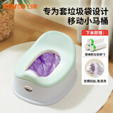 日康（rikang）儿童马桶坐便器多功能男女宝宝小马桶婴幼儿便盆X2017-5套装 绿色