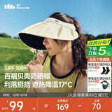 蕉下（beneunder）遮阳帽子防晒帽女防紫外线太阳帽贝壳空顶帽便携BM561白