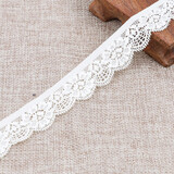 纬度2.5cm宽蕾丝衣服花边蕾丝边布料手工DIY服装弹力装饰配饰彩色辅料 米色【宽约2.5cm】 2米