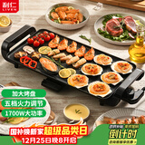 利仁（Liven）烤肉锅电烤盘电烧烤盘家用电烤炉1700W烤肉烤炉五档调火烤肠烤肉盘多功能轻烟不粘KL-J4726