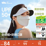 蕉下（beneunder）脸基尼女帽檐全脸防晒面罩防晒口罩防紫外线蓝烟灰