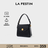 拉菲斯汀包包2025新款方糖包时尚腋下包红色结婚新娘手提小方包 620930 骑士黑