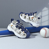 SNOOPY史努比童鞋男童包头凉鞋儿童夏季透气沙滩鞋3935米色31