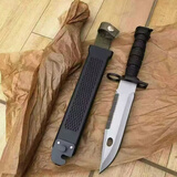 95式直刀高硬度一体龙骨户外战术防身野外排障多功能高硬度刀具 九五油封升级版（无编号） 30cm大于60°【赠战术尼龙刀套】