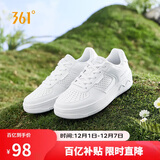 361°运动女鞋秋冬季透气开学厚底增高小白休闲板鞋子女682426611-1