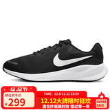 耐克NIKE跑步鞋男子缓震宽版REVOLUTION 7运动鞋FB8501-002黑白45