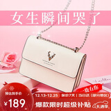 啄木鸟（TUCANO）包包女款2025年牛皮单肩包时尚链条斜挎小方女包圣诞新年生日礼物