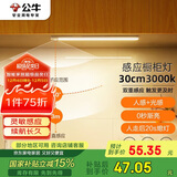 公牛（BULL）感应橱柜灯衣柜灯LED人感光感磁吸 卧室床沿玄关小夜灯30CM3000K