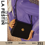 拉菲斯汀包包2025新款方糖包时尚腋下包红色结婚新娘手提小方包 620930 骑士黑