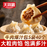 天海藏薄皮爆汁牛肉包240g*5袋 小吃早餐速食灌汤包小笼包加热即食