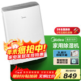 美的（Midea）除湿机/抽湿机 除湿量18升/天 家用轻音万向轮 地下室车库抽湿器 干衣机智能除湿器CF18BD/N7-DF3