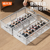 禧天龙透明鞋盒鞋柜门口入户柜可折叠储物盒 大号 1个装