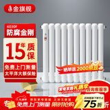 金旗舰暖气片家用钢制水暖壁挂式全屋暖气定制集中供暖自采暖立式散热器 防腐金刚60F-高600mm 6分口