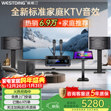 威斯汀家庭ktv音响套装唱歌全套设备点歌机一体卡拉ok影院家用客厅全新升级108音箱套装 【店长力荐】108旗舰版+12吋重炮+K83+T8