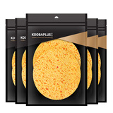 谷芭（KOOBA）天然纯木浆洗面扑洗脸扑专业脸部清洁棉洗颜绵卸妆海绵洁肤棉洁面 洗脸扑 5件 10片