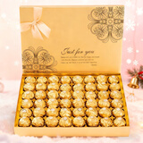 费列罗（FERRERO）巧克力礼盒装生日礼物女圣诞情人节送女朋友老婆高端实用伴手礼 48粒量贩装