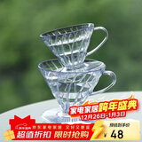 HARIOV60 耐热树脂手冲咖啡滤杯咖啡过滤器手冲咖啡滤网02号