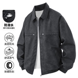 顶峰保罗（Dingfengbaoluo）美式PU皮夹克男春季宽松高级百搭时尚皮衣休闲外套XUR24黑色L