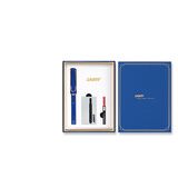 LAMY狩猎者系列钢笔签字笔墨水笔套装生日节日礼盒 教师节礼物  拾光墨囊礼盒 蓝色 EF0.5mm