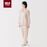 MUJI女式 无侧缝双层纱织 睡衣 家居服套装