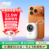 雷摄（LEISE）【3C认证】充电宝22.5W快充自带线10000毫安可上飞机便携可爱卡通移动电源适用华为苹果小米KP90白