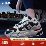 FILA 斐乐TREK老爹鞋男鞋新款休闲鞋时尚复古运动鞋跑鞋  白芦笋/浆果蓝-WD 40