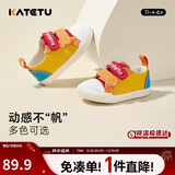 卡特兔宝宝学步鞋春秋童鞋幼儿园室内鞋女童帆布机能鞋男童布鞋X1CJ011