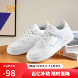 361°运动女鞋秋冬季学生复古厚底增高小白休闲板鞋子女682116601F-8