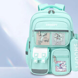 史努比（SNOOPY）小学生书包轻便儿童护脊减负双肩包痛包 四到六年级 浅绿色大号