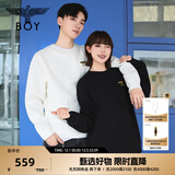 BOY LONDON【秋日极简】秋季情侣款提花潮牌无帽圆领卫衣N03029 米白色 XS