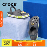 卡骆驰洞洞鞋贝雅卡骆班轻便耐磨一脚蹬休闲鞋|205089 石板灰/青柠绿-0GX 39 (240mm)