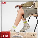 李宁运动短裤男跑步健身双LOGO刺绣纯色短卫裤AKSU699