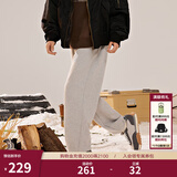 卡帕（Kappa）背靠背2025春秋运动装裤子男生长裤休闲裤卫裤骑行跑步保暖 中浅花灰-0108 XL （尺码推荐适合180/88A）