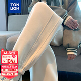 唐狮（TonLion）2024女束脚显瘦休闲侧拼卫裤WP 奶白 L 